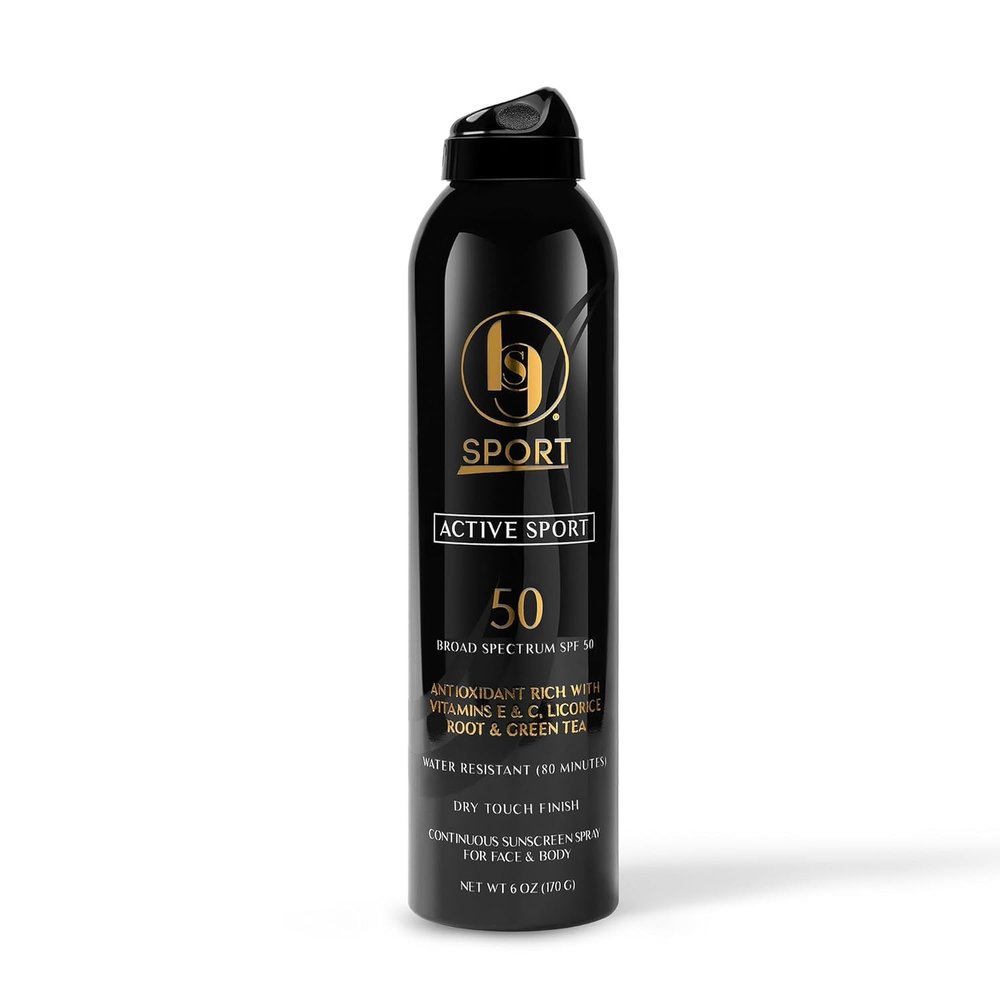 Black Girl Sunscreen Active Sport Sunscreen Spray for Face & Body- SPF 50, Sunblock for Travel & Beach, Water Resistant for 80 minutes, Ultra Sheer, No White Cast for Melanin Rich Skin- 6 fl oz