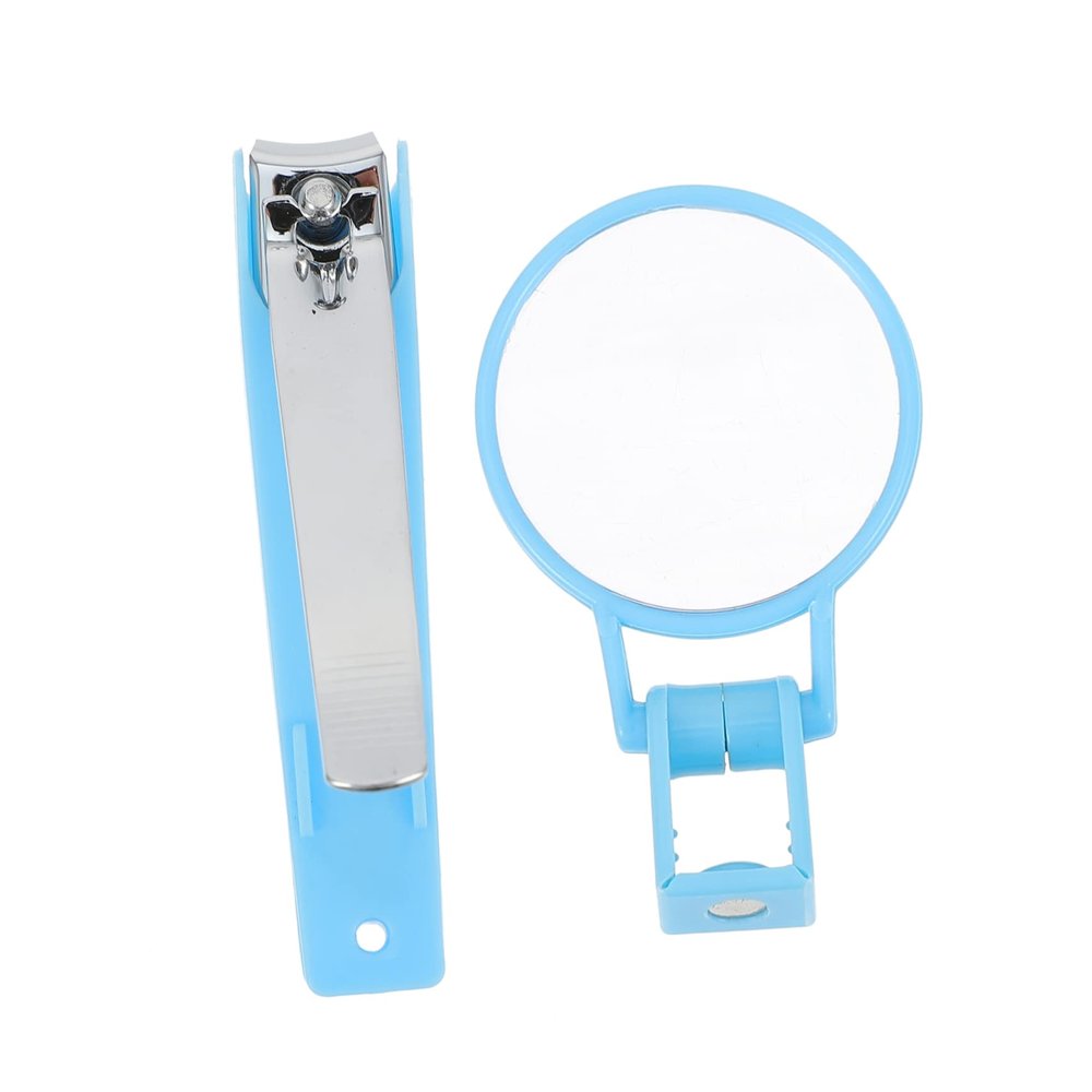 BIUDECO 2pcs Portable Nail Clippers Scissors Magnifying Glass for Home and Pedicure Services