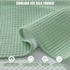 Beige,80x190cm(S),LDLCYCN Cooling Massage Bedskirt with Face Hole Spa Bed Cover with Skirt Beauty Massage SPA Couch Cover Breathable Massage Bed Sheet Massage Table Skirt for Beauty Salon view 2