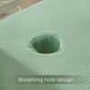 Beige,80x190cm(S),LDLCYCN Cooling Massage Bedskirt with Face Hole Spa Bed Cover with Skirt Beauty Massage SPA Couch Cover Breathable Massage Bed Sheet Massage Table Skirt for Beauty Salon view 4