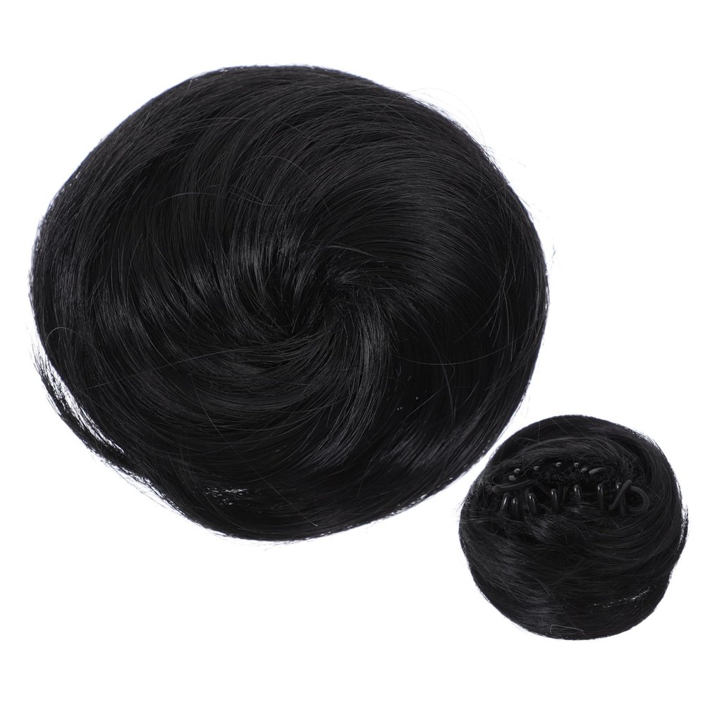 BAZEITFLOW Fake Bun Hairpiece with Claw Clip Easy to Use Curly Hair Bun Extensions for Effortless Updos Volume Style for Brides Special Occasions