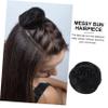 BAZEITFLOW Fake Bun Hairpiece with Claw Clip Easy to Use Curly Hair Bun Extensions for Effortless Updos Volume Style for Brides Special Occasions view 3