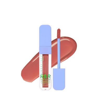 Undefined R&R Sun Glaze SPF 40 Mineral Lip Oil Tint Sunscreen with Ceramides + Peptides, Nourishing, Non-Sticky Lipgloss (Nude)