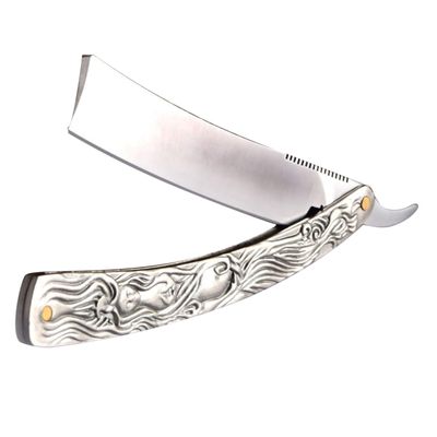 Healvian Old Style Manual Beard Razor Vintage Hair Shaver for Men Manual Shaving Tool for Barbers and Home Use Random Style
