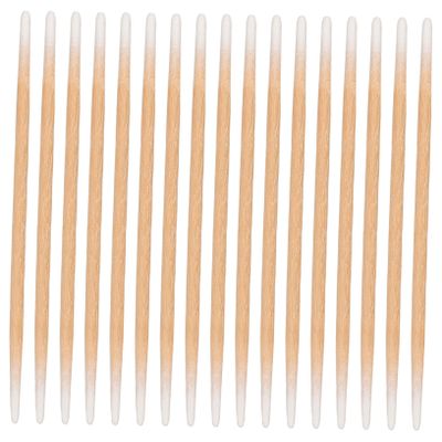 FRCOLOR Double-Headed Wooden Cotton Swabs 8 Packs of Professional Makeup Cleaning Cotton Swabs for Eyelash Extensions