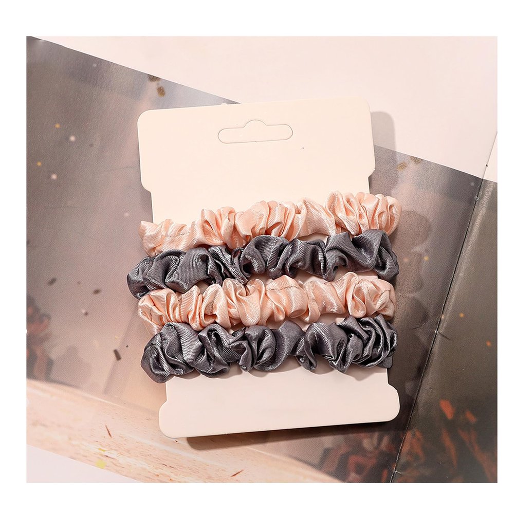 24Pcs Satin Cloth Hair Scrunchies, 2.8Inch Elastic Hair Ties Bulk Scrunchies for Women and Girls, Hair Accessories, Daily Dress Up,Hairstyle Accessories (Pink Blue Gray)