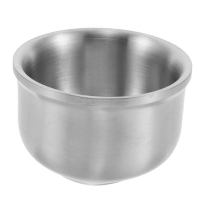 DINHEAROM Stainless Steel Shaving Bowl for Men Compact Portable Stainless Steel Soap Bowl for Wet Shaving Travel Friendly Design Easy to Clean Grooming Tool