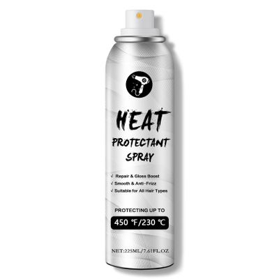 AOAZXBB Hair Heat Protectant Spray 450F Heat Protection Spray with Jojoba Seed Oil, Smooth, Hydration, Frizz Control Thermal Protector for All Hair Types, 7.61 Fl.oz