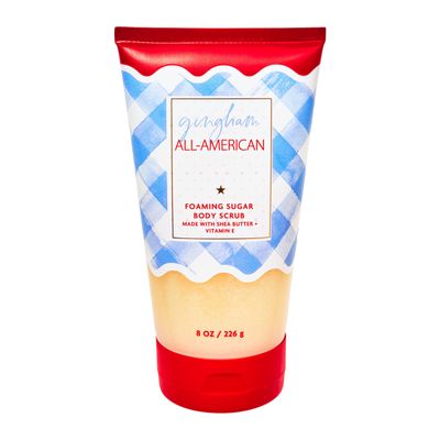 Bath and Body Gingham All-American Foaming Sugar Body Scrub, 8 oz