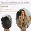 YWIGS Human Braiding Hair for Boho Braids Deep Wave Boho Hair for Braiding 50G No Weft Virgin Human Hair #27 18" view 4