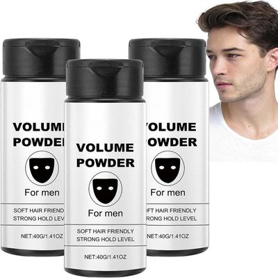 3Pack Hair Texture Powder | Hair Styling Powder | Portable Hair Based Texture Volume Powders With Improve Hair Quality | Strong Hold Modeling Texturizing Natural Styling Hair Powders For Men - 40gx3