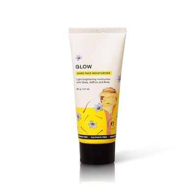 2.11oz Glow Ghee Face Moisturizer for Glowing & Hydrating Skin with Natural Extract, Lightweight Moisturiser for Dry Skin, Damaged & Uneven Skin Tone, 60gm