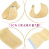 Twigoal Hair Extensions 20Pcs 50g Real Human Hair Invisible Remy Hair Extensions Tape ins for Women613#-16inch view 4