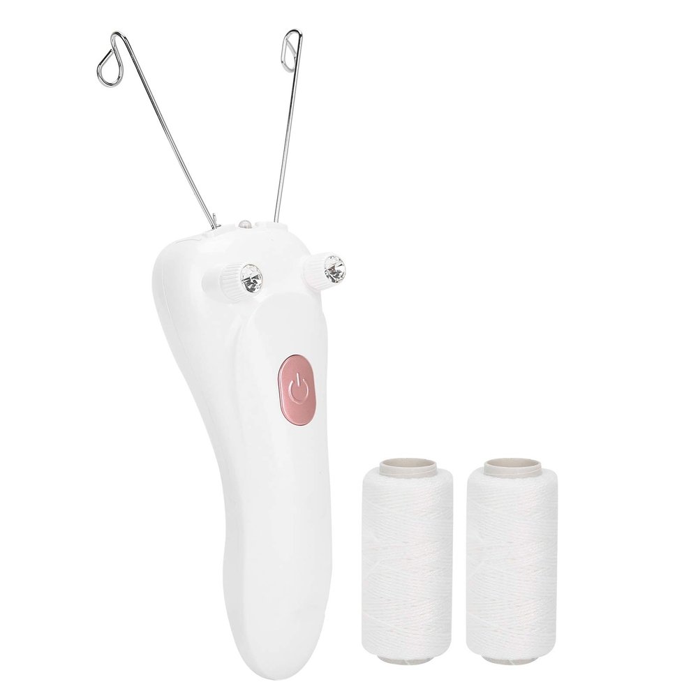 KIMISS USB Charging Electric Cotton Thread Epilator for and Body Hair Removal  Safe, Effective, and EcoFriendly Hair Removal Device (Rosy)