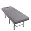 DjxAzthuria Stretch Striped Massage Table Bed Fitted Sheet Elastic Full Cover Rubber Band Massage Cosmetic SPA Bed Cover with Face Hole for Spa, Beauty Salon(Gray,180x70cm) view 1