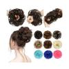 Hair Bun Messy Bun Hair Piece Wavy Curly Scrunchies with Elastic Band Fluffy Chignon Ponytail Hairpieces Scrunchies(107) view 1