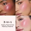 Color Nymph 3-IN-1 Face Palette, Ultra-Smoothy Creamy Blush Highlighter Bronzer Palette, Shimmer & Long-Lasting, Glowy Finish - Makeup Stacks for Travel | Vegan & Cruelty-Free - Starlit Glow view 4