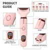 Electric Razors for Women, 5 in 1 Painless Ladies Wet & Dry Body Razors and Facial Hair Remover, Rechargeable Facial and Body Hair Remover for Face Nose Eyebrow Arms Armpit Legs Pubic Area (Pink) view 2