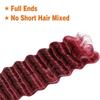 99J Braiding Hair Deep Wave Bulk Burgundy Boho Braids Human Hair for Braiding 2 Pcs Total 100g 24 Inch Burgundy Color 99J Bulk Bundles Brazilian Virgin view 4