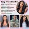 KAITHLYPO 12A Human Hair Bundles 100% Unprocessed Brazilian Virgin Hair 20 22 24 26 Inch Body Wave Bundles Quick Weave 4 Bundle Human Hair Extensions Real Human Hair for Women view 4