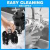 QUGURLID Electric Commercial Glass Washer,230 W Stainless Steel 5-Brush Wine Washer Machine 1200 Cups/H,360  Cleaning,Anti-Leakage view 3