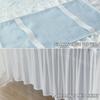 Blue,70x180cm/27.5x70.8in,Long Bed Skirt Massage Table Bed Cover,Reusable Massage Bed Cover with Hole,Elastic Pillowcase Bed Blanket Beauty Massage Fitted Sheets Protective Cover view 2