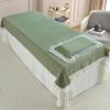 Green,75x190cm/29.5x74.8in,Massage Fitted Sheet Massage Table Sheets with Hole,Lace Beauty Massage Bed Sheet Washable Bedspread SPA Massage Bed Cover Reusable Protective Cover view 1