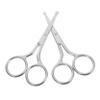 OUNONA 2Pcs Stainless Steel Eyebrow Nose Hair Scissors Round Head Grooming Scissors for Women Practical Trimming Tool for Eyebrows Nose Hair and Facial Hair Care view 1