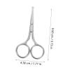 OUNONA 2Pcs Stainless Steel Eyebrow Nose Hair Scissors Round Head Grooming Scissors for Women Practical Trimming Tool for Eyebrows Nose Hair and Facial Hair Care view 2