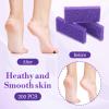 200 Pcs Purple Pumice Stone for Feet Disposable Foot Pumice Stone Bulk for Feet Callus Remover Purple Foot Scrubber Dead Skin Pedicure Scrubber Exfoliator Sponge for Bath, Spa, 3.54 x 1.77 x 0.47 Inch view 3