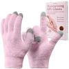 MoyRetty Touchscreen Silicone Moisturizing Gloves for Dry Hands Overnight, Reusable Hand Spa Gloves with Vitamin E & Jojoba Oil-Pink view 1