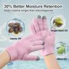 MoyRetty Touchscreen Silicone Moisturizing Gloves for Dry Hands Overnight, Reusable Hand Spa Gloves with Vitamin E & Jojoba Oil-Pink view 3