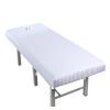 DjxAzthuria Stretch Striped Massage Table Bed Fitted Sheet Elastic Full Cover Rubber Band Massage Cosmetic SPA Bed Cover with Face Hole for Spa, Beauty Salon(White,190x70cm) view 1