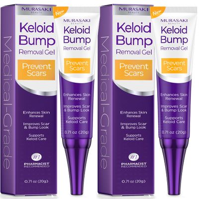 Keloid Bump Gel, Scar Prevention, Skin Renewal, Advanced Silicone Keloid Cream for Piercing Bumps 0.71 oz (2 Pack)