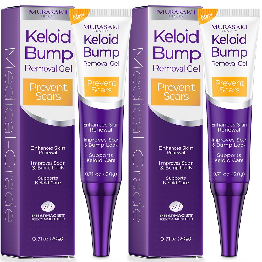 Keloid Bump Gel, Scar Prevention, Skin Renewal, Advanced Silicone Keloid Cream for Piercing Bumps 0.71 oz (2 Pack)