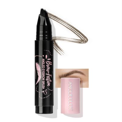 Anglicolor Eyebrow Pencils for Women, Eyebrow Brush, Angled Microblading Eyebrow Pen, Natural Brow Pen Brushes To Hair-Like Strokes Long-Lasting, Waterproof, Smudge-Proof (02 Tawny Brown)