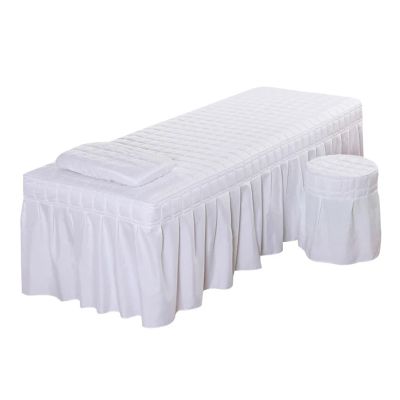 Beauty Salon Bed Sheet Salon Thick Quilting Mattress Brief Beauty Bed Skirt Bedspread with Face Hole Body Massage SPA Bed Cover for Spa, Beauty Salon(1,185cm x 70cm)