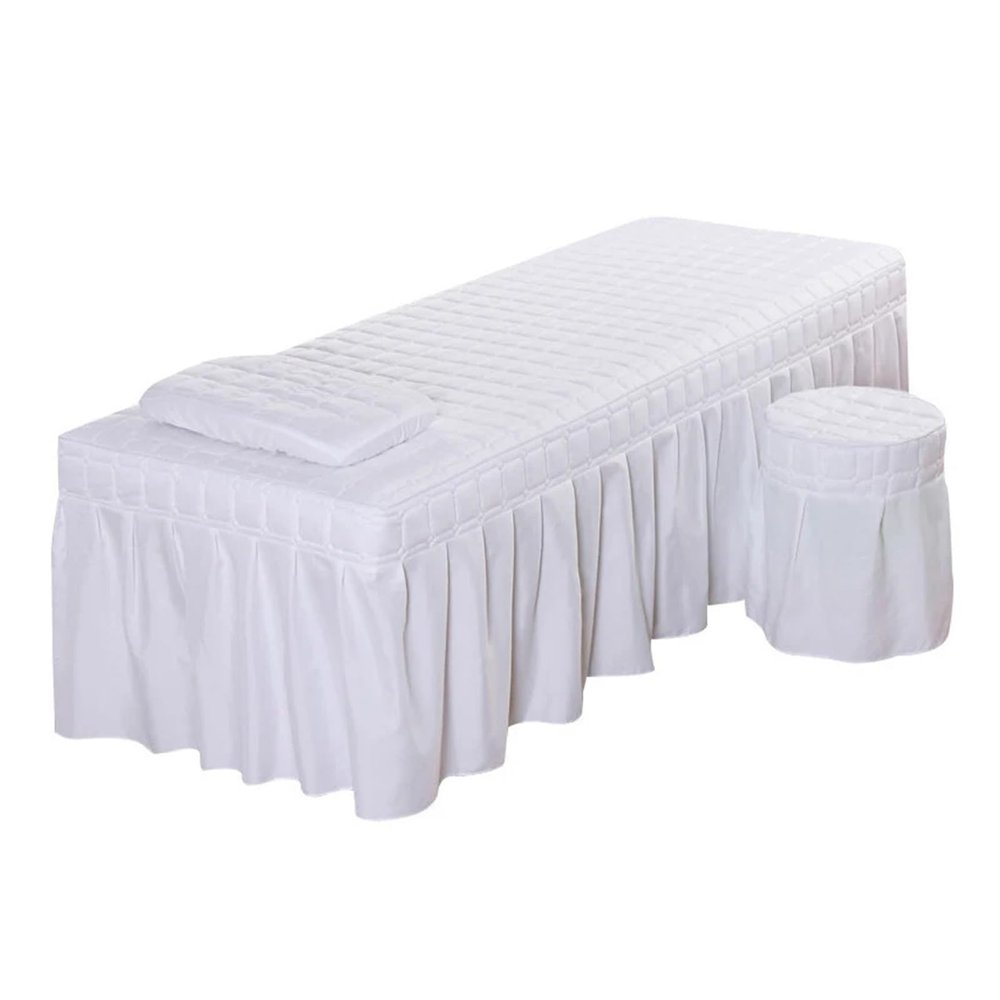 Beauty Salon Bed Sheet Salon Thick Quilting Mattress Brief Beauty Bed Skirt Bedspread with Face Hole Body Massage SPA Bed Cover for Spa, Beauty Salon(1,185cm x 70cm)