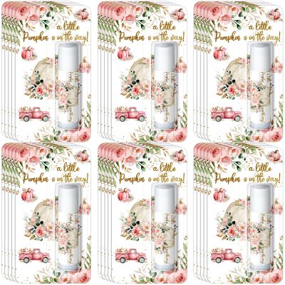 30 Pack Fall Little Pumpkin Baby Shower Games Prizes Gifts Bulk Pumpkin Pie Scented Lip Balms Favors for Boys Girls Pink Gender Reveal Decoration Halloween Autumn Thanksgiving Baby Shower Bags Stuffer