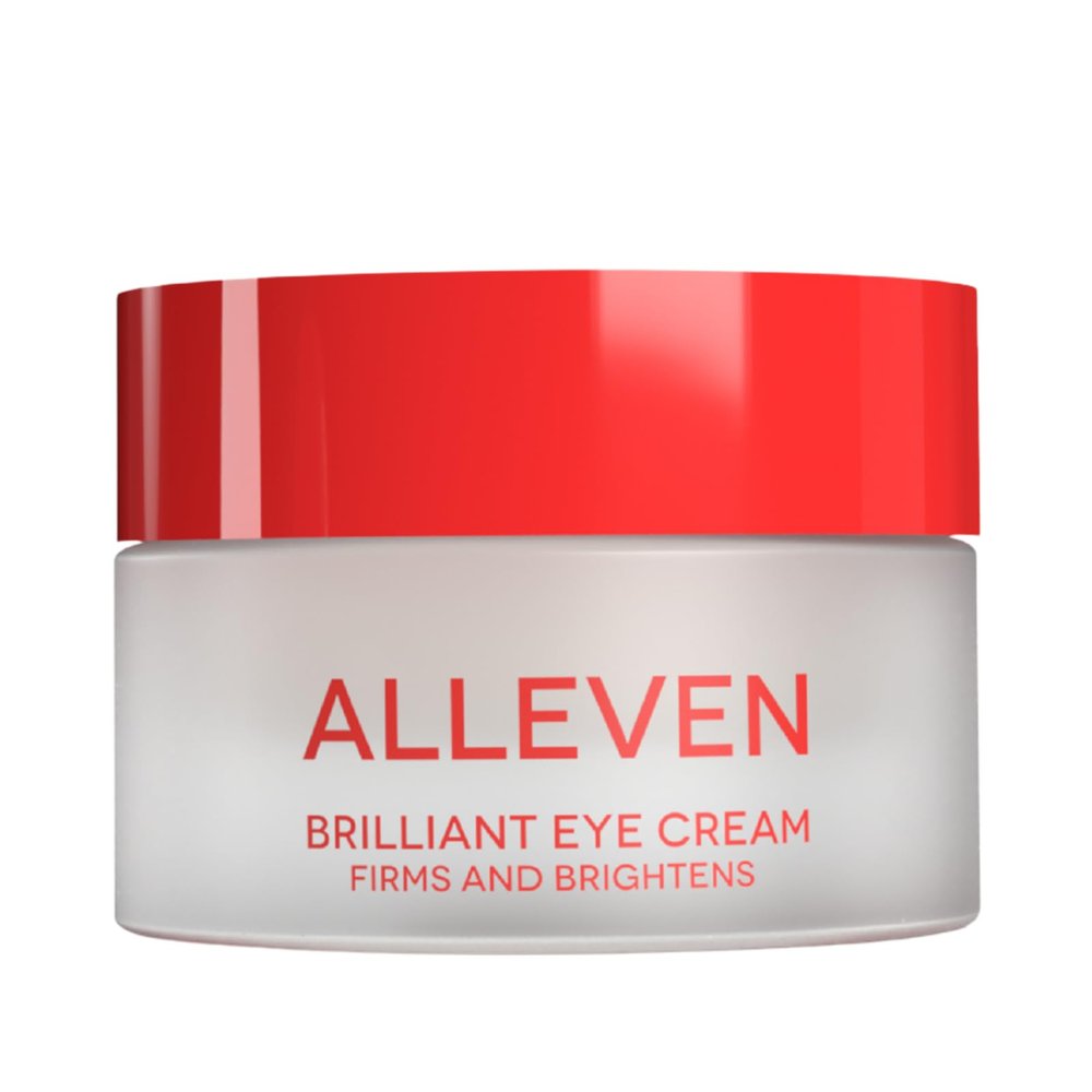 Alleven Brilliant Eye Cream  Firming, Depuffing, Hydrating Eye Brightener for Fine Lines, Dark Circles, and Puffiness  Radiance-Boosting Botanical Skincare for Smooth, Revitalized Eye Area