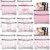 16 Pcs Bow Makeup Bags Bulk for Women Pink Coquette Aesthetic Preppy Cosmetic Bags Bow Floral Canvas Toiletry Bags Aesthetic Travel Zipper Pouches for Bridesmaids Wedding Party Favors Supplies view 1
