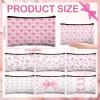 16 Pcs Bow Makeup Bags Bulk for Women Pink Coquette Aesthetic Preppy Cosmetic Bags Bow Floral Canvas Toiletry Bags Aesthetic Travel Zipper Pouches for Bridesmaids Wedding Party Favors Supplies view 2