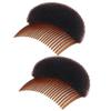 2Pcs Brown Women Soft Sponge Foam Hair, Clip Hair Comb Braid Tool Styling Accessories, Base Inserts Bump Up Hair Pads Styling Stick Bun Maker Braid Tool Barrettes, Bun and Crown Shapers view 1