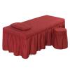 Beauty Salon Bed Sheet Salon Thick Quilting Mattress Brief Beauty Bed Skirt Bedspread with Face Hole Body Massage SPA Bed Cover for Spa, Beauty Salon(4,190cm x 70cm) view 1
