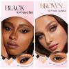 2025 New Foldable Eyeliner Stamp Kit: Waterproof & Smudge-Proof Winged Eyeliner Tool with Silicone Stencil, Beginner-Friendly Gel Pencil Set for Perfect Cat EyesBlack+brown view 2