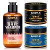 Natural Wave Pomade Strong Hold Easy Wash 360 Wave Training Hair Cream - Waves Grease for Men Water-Based Hair Cream Moisture Control - 360 Waves Wash Shampoo Enhance Waves Hair Shampoo for Black Men view 1