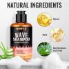 Natural Wave Pomade Strong Hold Easy Wash 360 Wave Training Hair Cream - Waves Grease for Men Water-Based Hair Cream Moisture Control - 360 Waves Wash Shampoo Enhance Waves Hair Shampoo for Black Men view 2