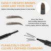 Aaiffey 2 Pcs Microblading Eyebrow Pencil for Women,Brow Pencil With Hair Like Strokes Eyebrow Tattoo Pen with Eyebrow Brush - Waterproof Smudge-Proof (Brown) view 2