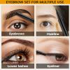Aaiffey 2 Pcs Microblading Eyebrow Pencil for Women,Brow Pencil With Hair Like Strokes Eyebrow Tattoo Pen with Eyebrow Brush - Waterproof Smudge-Proof (Brown) view 4