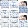 16 Pcs Bow Makeup Bags Bulk for Women Blue Coquette Aesthetic Preppy Cosmetic Bags Bow Floral Canvas Toiletry Bags Aesthetic Travel Zipper Pouches for Bridesmaids Wedding Party Favors Supplies view 1